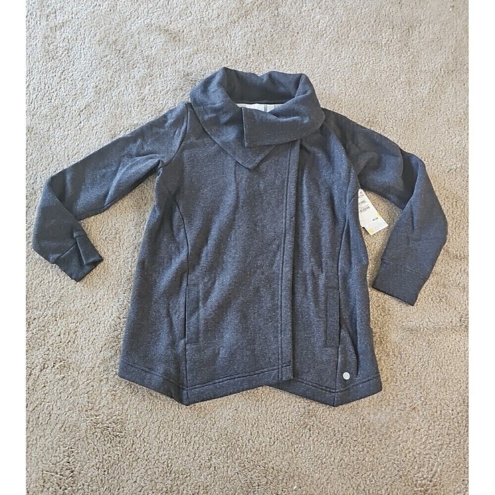 Zella Girls Charcoal Heather Wrap Cardigan Medium